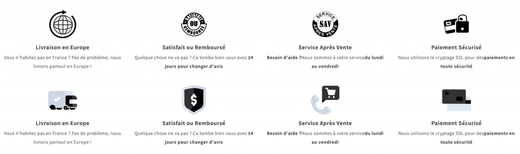 badge confiance footer shopify